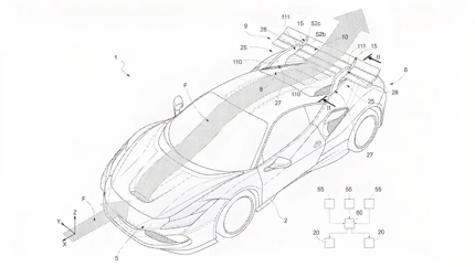 Ferrari inventa uma asa que se dobra na curva — e mais ninguém sabe fazer