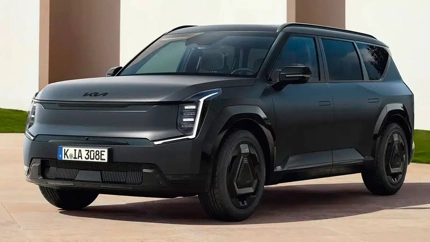 A Kia feketére festette az egész EV9 Black Editiont, aztán pirosan szállítja 79 990 euróért
