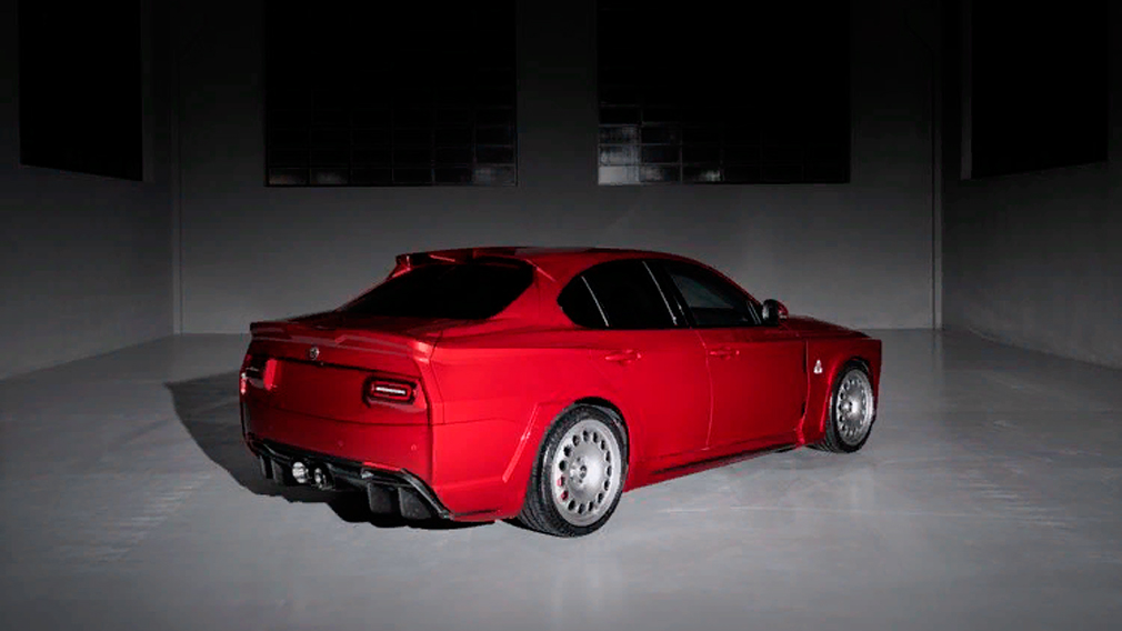 Седан Alfa Romeo Giulia Quadrifoglio стилизовали под модель 60-х годов