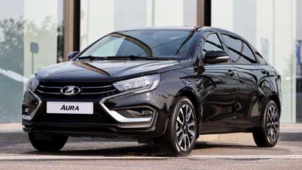 Новую LADA Aura не смогли завести на форуме ПМЭФ