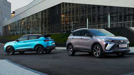 Обновленный кроссовер Geely Coolray появился у дилеров в России